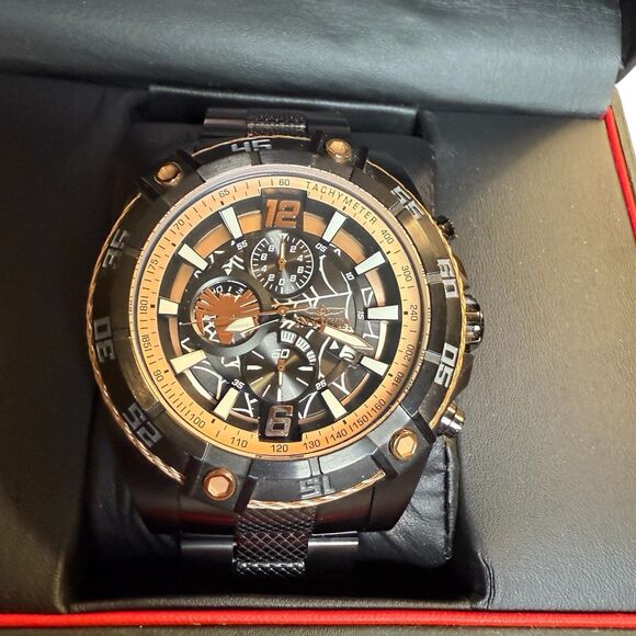 Invicta Marvel Spiderman Black 26858 Limited Edition 244/4000 Men's Watch RARE - Picture 2 of 8
